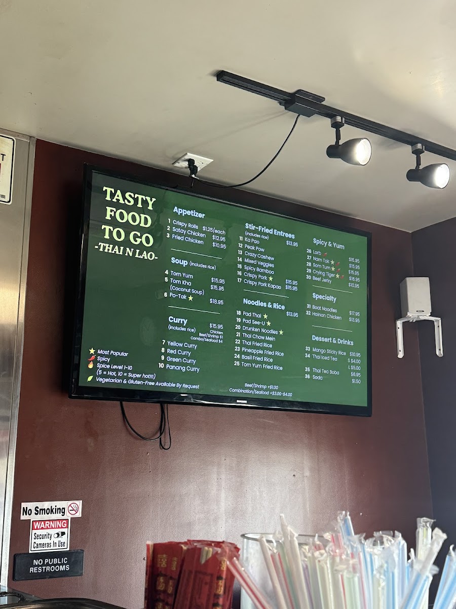 Menu Tasty Food To Go - Thai & Lao-1