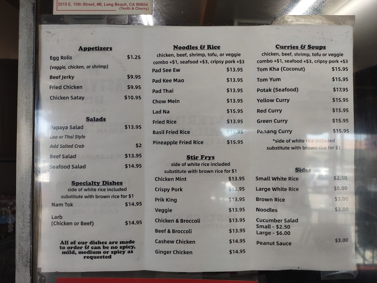 Menu Tasty Food To Go - Thai & Lao-4